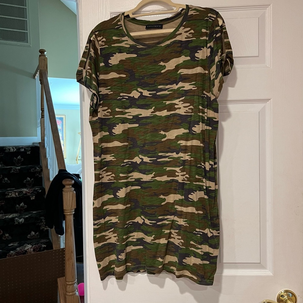 Sanctuary Camo Tee Shirt Dress